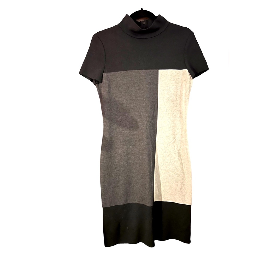 St. John mock turtle neck sheath dress